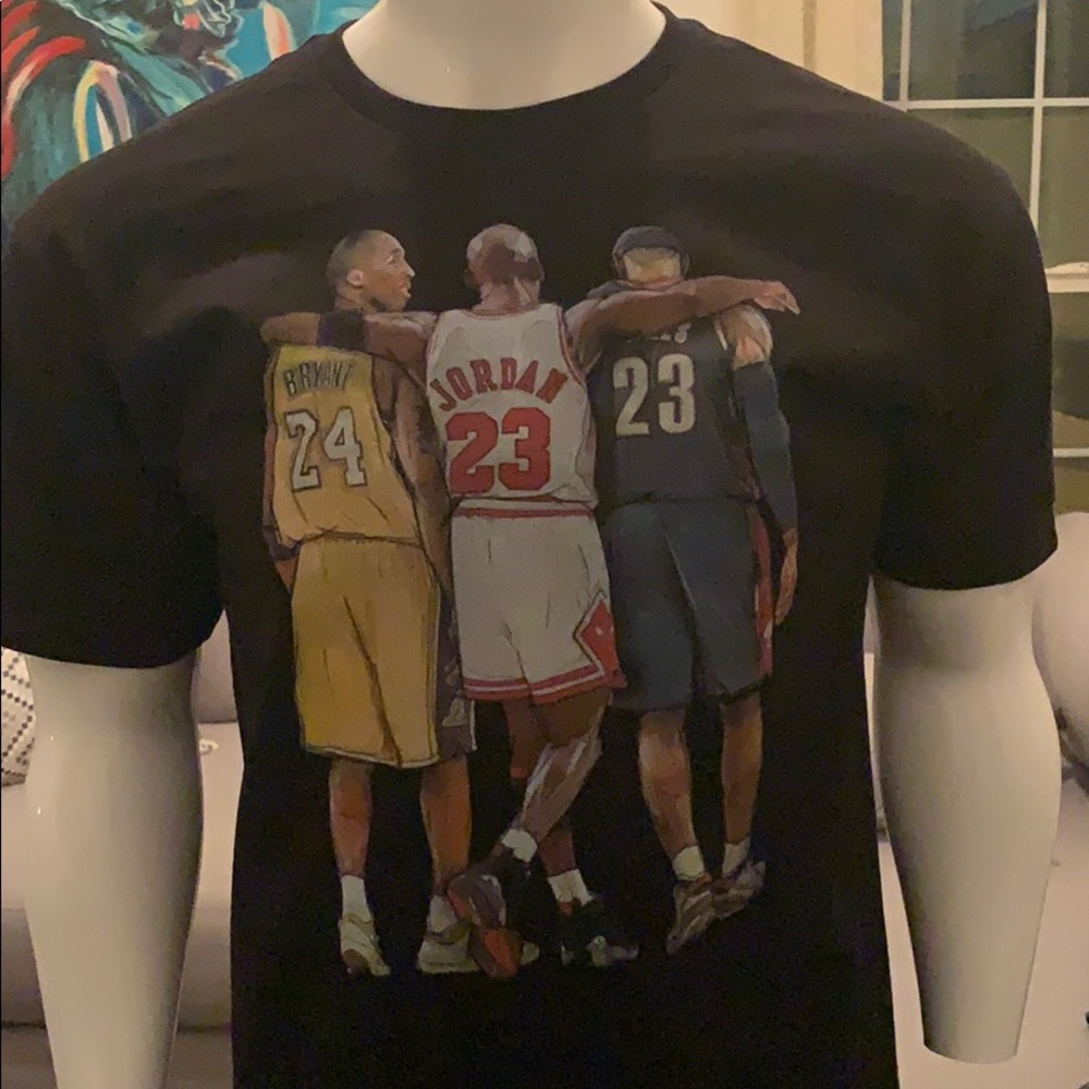 Kobe Jordan and LeBron James t shirt